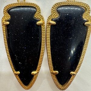 Kendra Scott Blue Goldstone Skylar Earrings